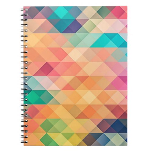 Colorful Abstract Geometric Pattern Notebook