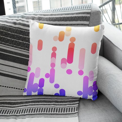 Colorful Abstract Geometric Pattern Throw Pillow