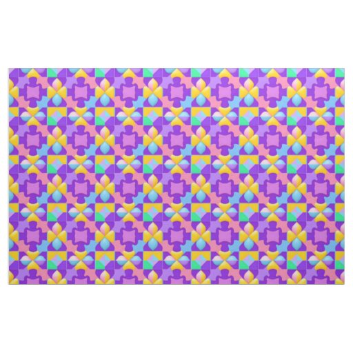 Colorful Abstract Geometric Patterns Fabric