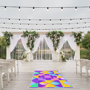Colorful Abstract Geometric Patterns Outdoor Rug