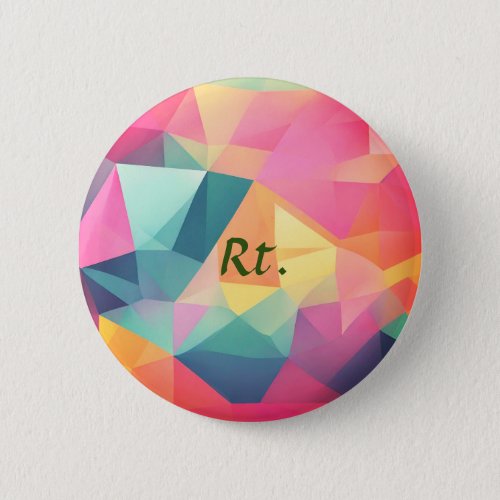 Colorful abstract geometric shapes add letter name button