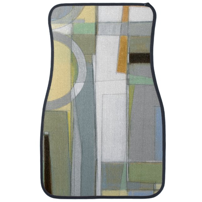 Colorful Abstract Geometric Shapes Car Floor Mat (Front)