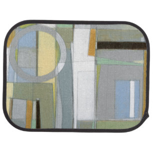 Colorful Abstract Geometric Shapes Car Mat