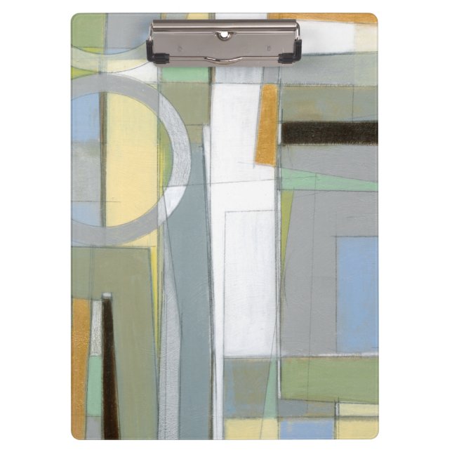 Colorful Abstract Geometric Shapes Clipboard (Front)