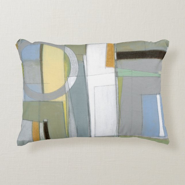 Colorful Abstract Geometric Shapes Decorative Pillow (Front)