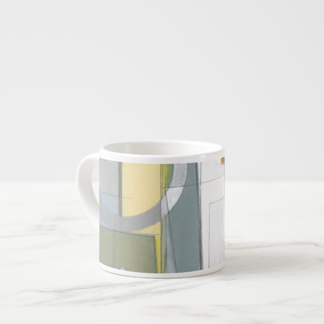 Colorful Abstract Geometric Shapes Espresso Cup (Front Left)
