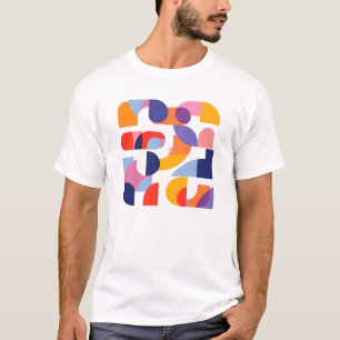 Colorful Abstract Geometric Shapes for T-shirt