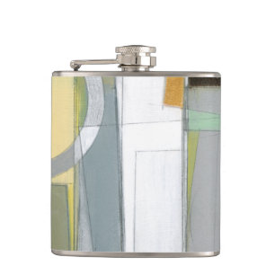 Colorful Abstract Geometric Shapes Hip Flask