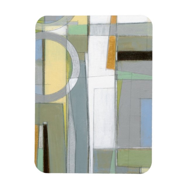 Colorful Abstract Geometric Shapes Magnet (Vertical)