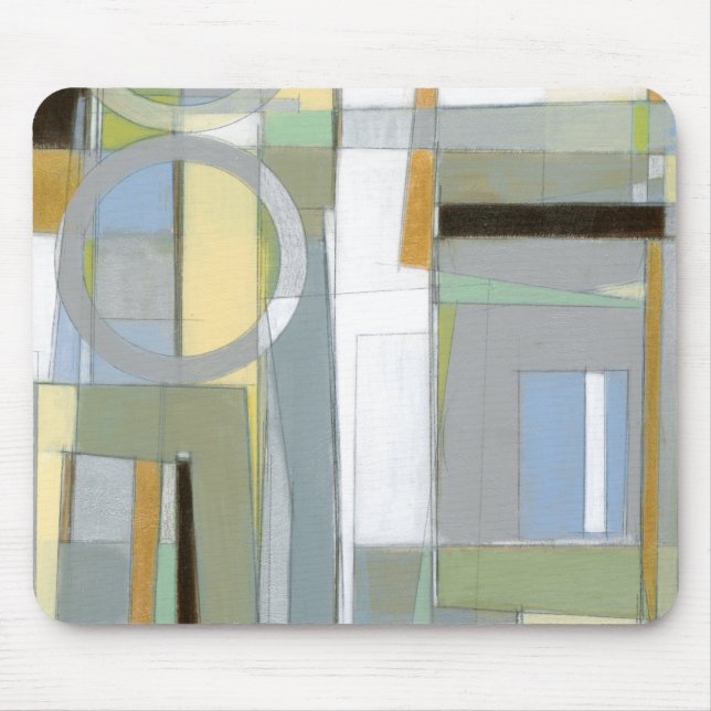 Colorful Abstract Geometric Shapes Mouse Pad (Front)