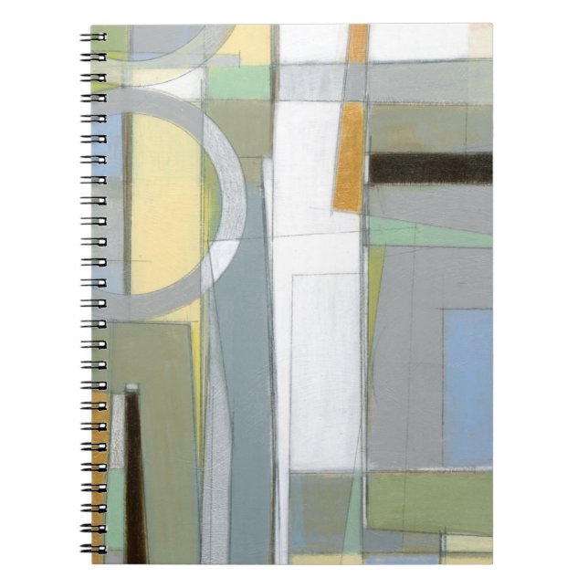 Colorful Abstract Geometric Shapes Notebook (Front)