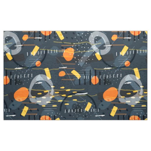 Colorful Abstract Geometric Shapes Pattern Fabric