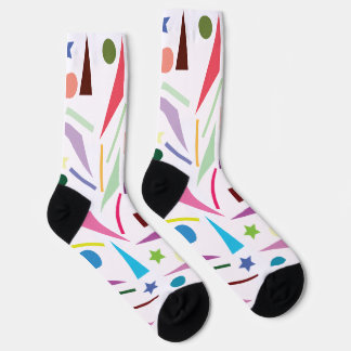 Colorful Abstract Geometric Shapes Pattern Socks