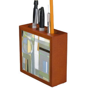 Colorful Abstract Geometric Shapes Pencil/Pen Holder
