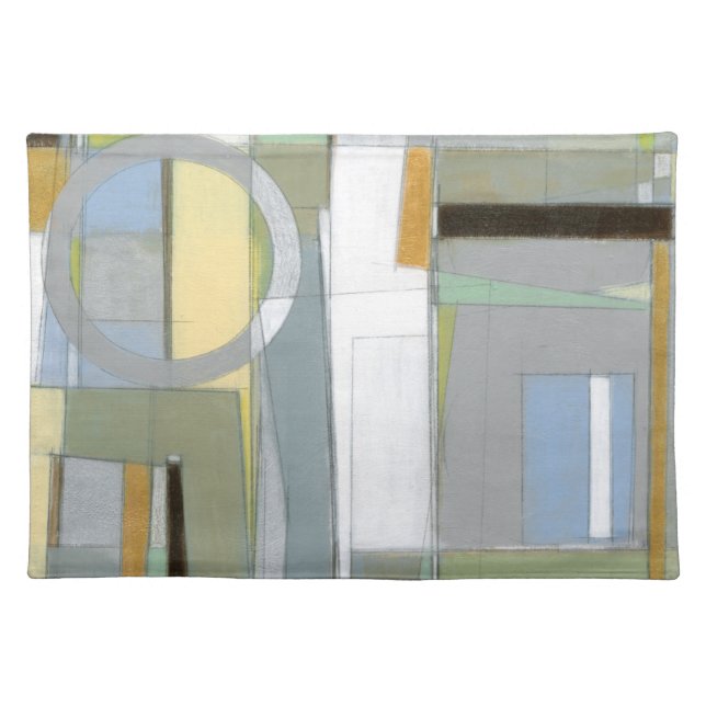 Colorful Abstract Geometric Shapes Placemat (Front)