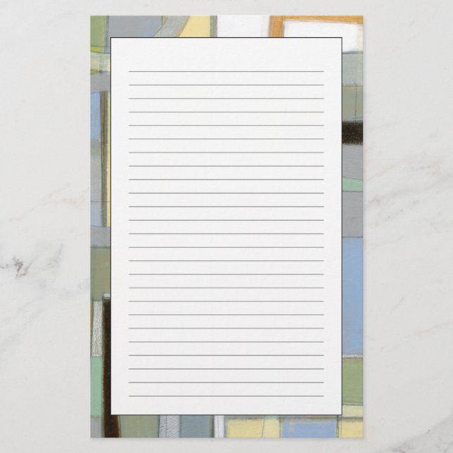 Colorful Abstract Geometric Shapes Stationery (Front)