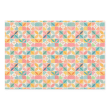 Colorful Abstract Geometric Wrapping Paper Set
