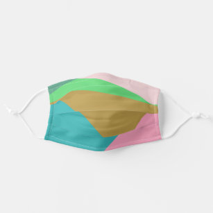 Colorful Abstract Geometry Color Block Triangles Adult Cloth Face Mask
