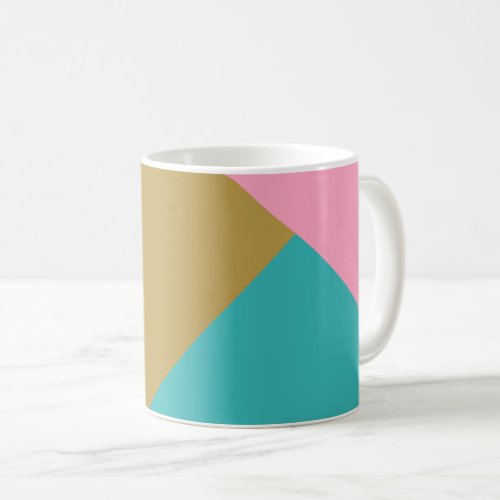 Colorful Abstract Geometry Color Block Triangles Coffee Mug