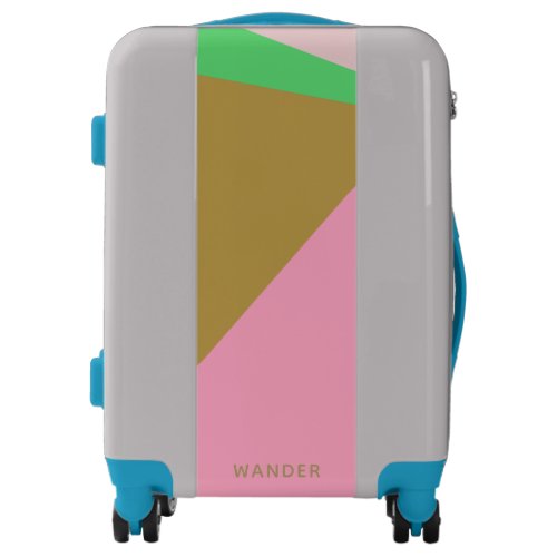 Colorful Abstract Geometry Color Block Triangles Luggage