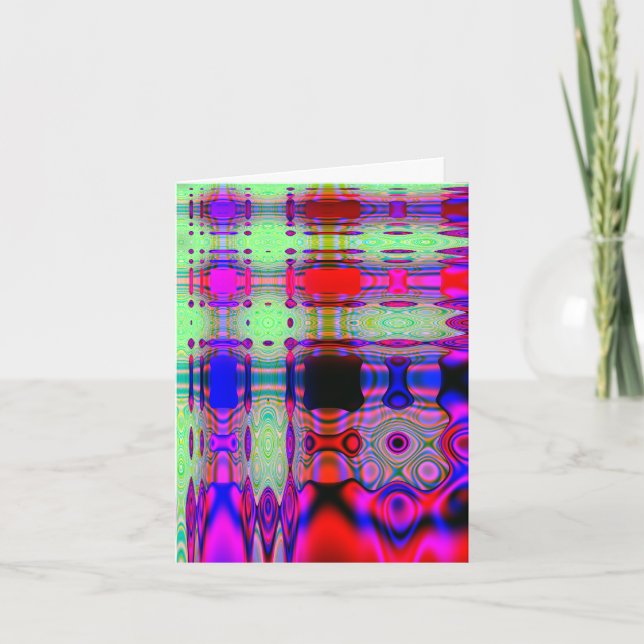 Colorful Abstract, German Birthday Card (Front)