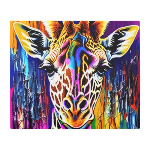 Colorfulabstractgiraffe Metal Print