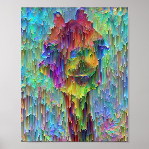 Colorful Abstract Giraffe Poster