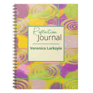 Colorful Abstract Gold Circle Notebook