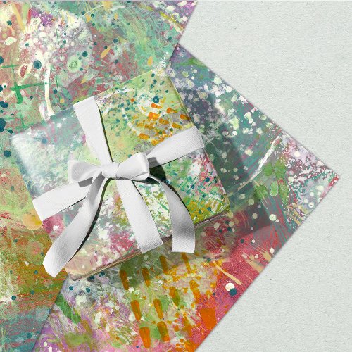 Colorful Abstract Green All Occasion  Wrapping Paper Sheets