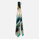 Colorful abstract green mixed texture neck tie