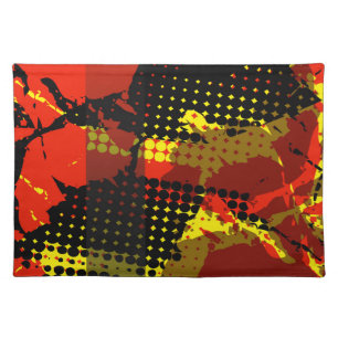 Colorful Abstract Grunge Background Cloth Placemat