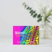 Colorful Abstract Guitar Business Card (Standing Front)