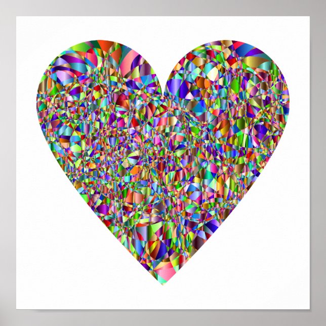 Colorful Abstract Heart Poster Art (Front)