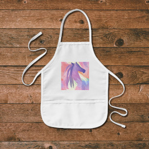 Colorful abstract horse kids' apron