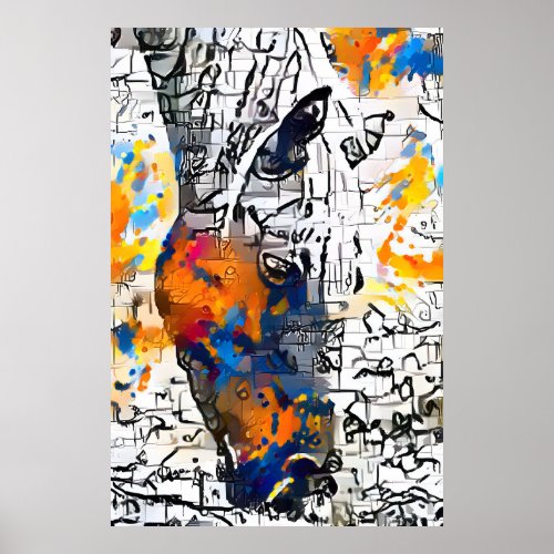 Colorful Abstract Horse Poster