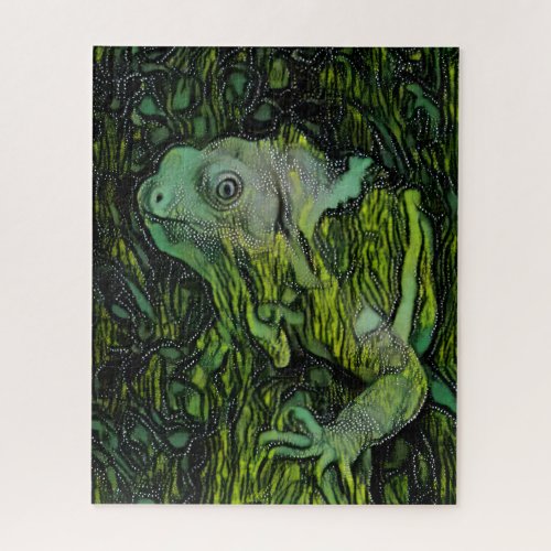 Colorful Abstract Iguana Reptile Challenging Hard  Jigsaw Puzzle
