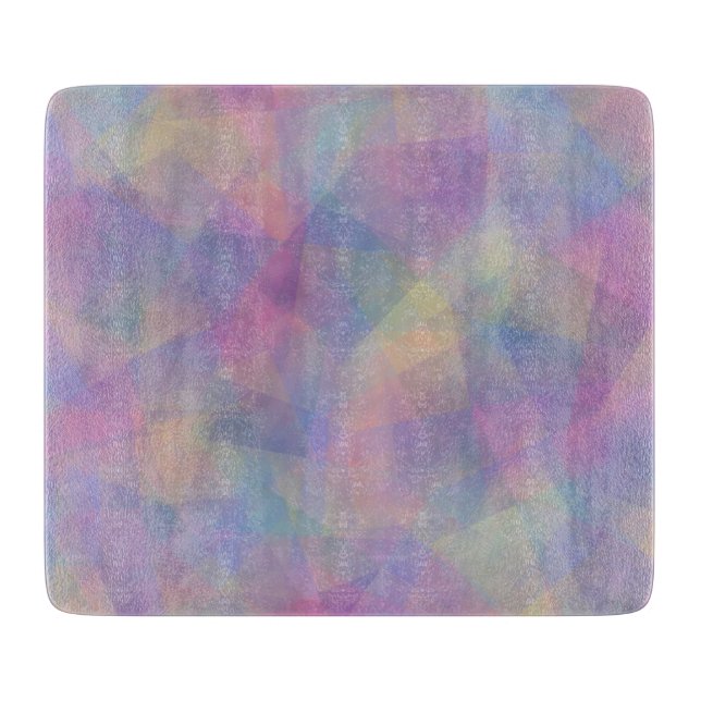 Colorful Abstract Illusion Pattern Cutting Board (Front)