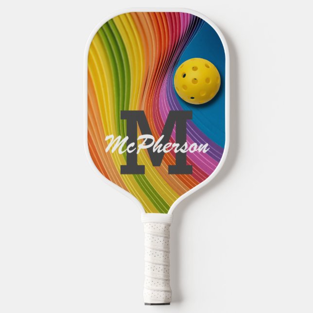 Colorful Abstract image -- Pickleball personalize Pickleball Paddle (Front)