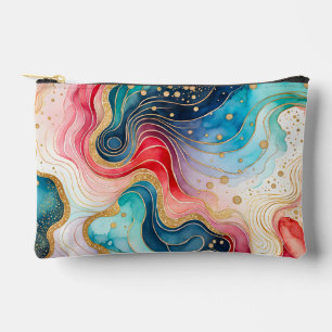 Colorful Abstract Ink Art Accessory Bag