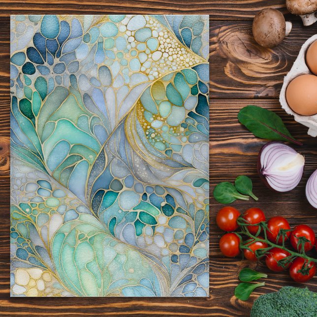 Colorful Abstract Ink Art Chopping Board (Creator Uploaded)