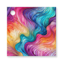 Colorful Abstract Ink Art Gift Tags