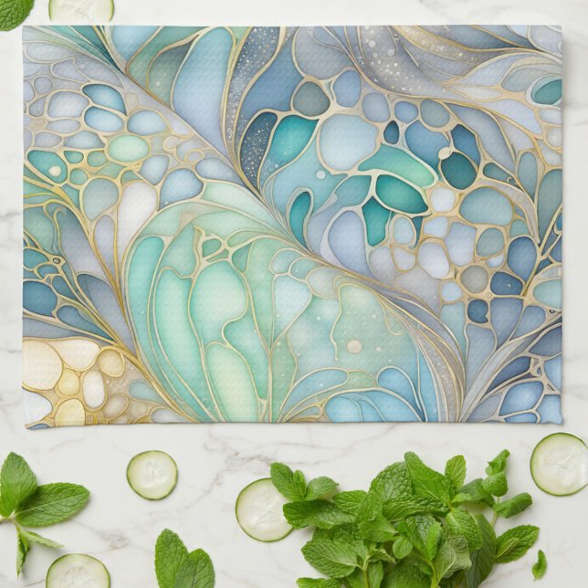 Colorful Abstract Ink Art Kitchen Towel (Creator Uploaded)