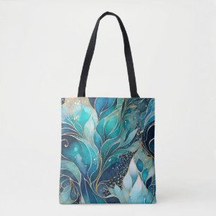 Colorful Abstract Ink Art Tote Bag