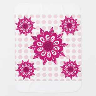 Colorful Abstract Kaleidoscope Flower Pattern Thro Baby Blanket