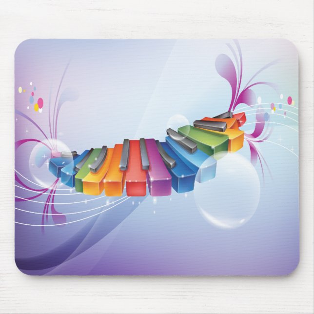 Colorful Abstract Keyboard Mouse Pad (Front)
