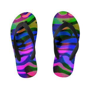 Colorful Abstract Kid's Flip Flops
