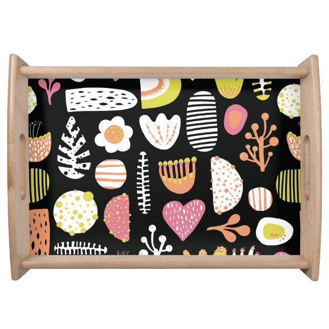 Colorful abstract kids seamless pattern. serving tray (Front)