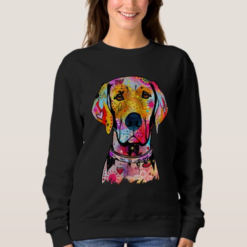Colorful Abstract Labrador Retriever Portrait Lab  Sweatshirt