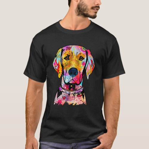 Colorful Abstract Labrador Retriever Portrait Lab  T_Shirt