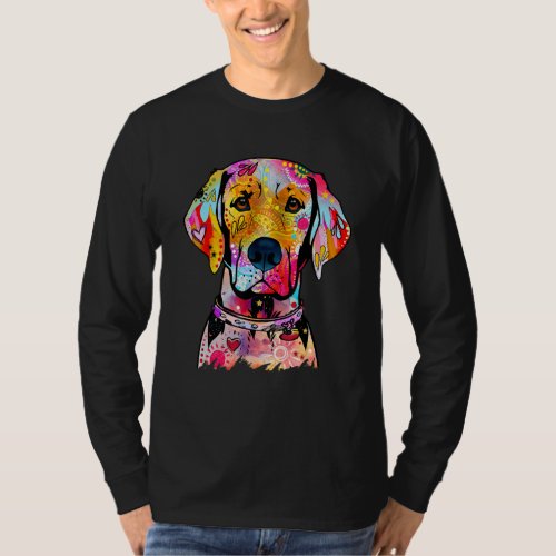 Colorful Abstract Labrador Retriever Portrait Lab  T_Shirt